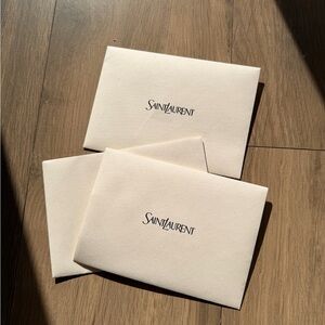 Saint Laurent Ivory Stationery Set